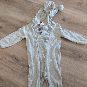 Cat & Jack Gray Hooded Kids One Piece